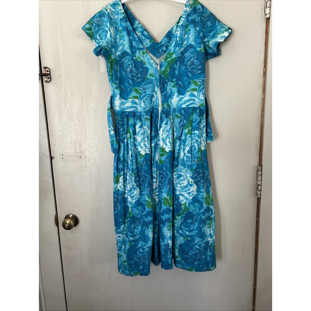 Gorgeous 1950s SUZY PERETTE New Look Floral Fit Flare Dress Small Read - Picture 8 of 16